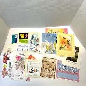 Vintage Greeting Cards Christmas, Easter, Friends and Blanks Lot of 67